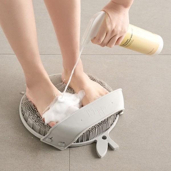 Boss Daddy Мойте ступни и верхнюю часть стоп одновременно, удаляйте омертвевшие клетки кожи и удаляйте запах ног, щетка для ног 4D BLACK, 1 шт.