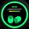 For Volkswagen Luminous Tire Valve Caps Multi-color Fluorescent Night Glowing Decor For Volkswagen VW GTI R Polo Golf MK8 Passat