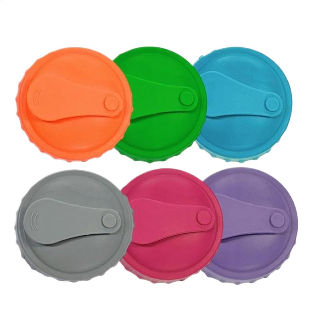 6pcs Silicone Soda Can Lid Reusable Can Stopper For Soda Beer Drinks Juice C Oke Beverage Cap Cover Fits Standard C Oke Can