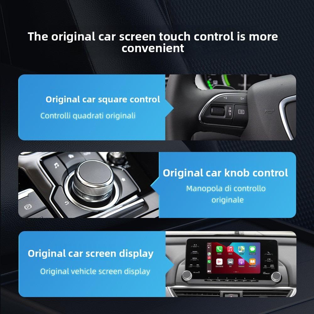 Беспроводной адаптер CarPlay T-типа двухканальный Android Auto для оригинального автомобиля с проводного на беспроводной