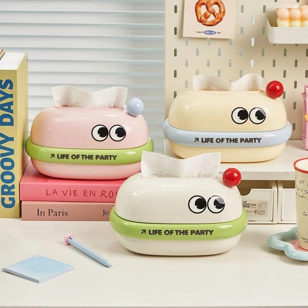 Built in Spring Cartoon Tissue Box Creative Cute Tissue Storage Box  Desktop Organizer