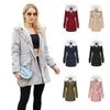 Jackets for Women Fleece Autumn and Winter Removable Hair Collar Women's Pie Over Long-sleeved Hooded Cotton Coat Velvet Coat Cotton Clothing Women