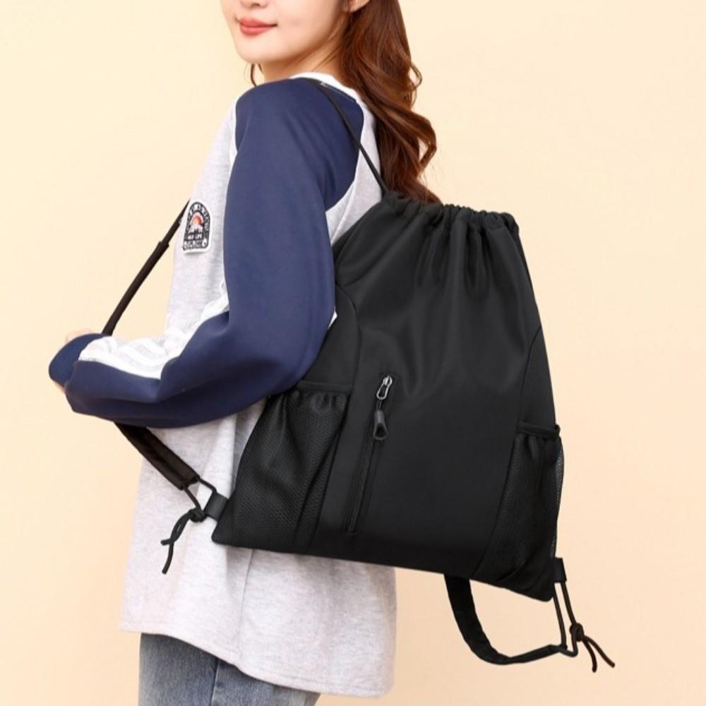 Large Capacity Gym Bag Lightweight Student School Bag Fashion Drawstring Backpack Gym