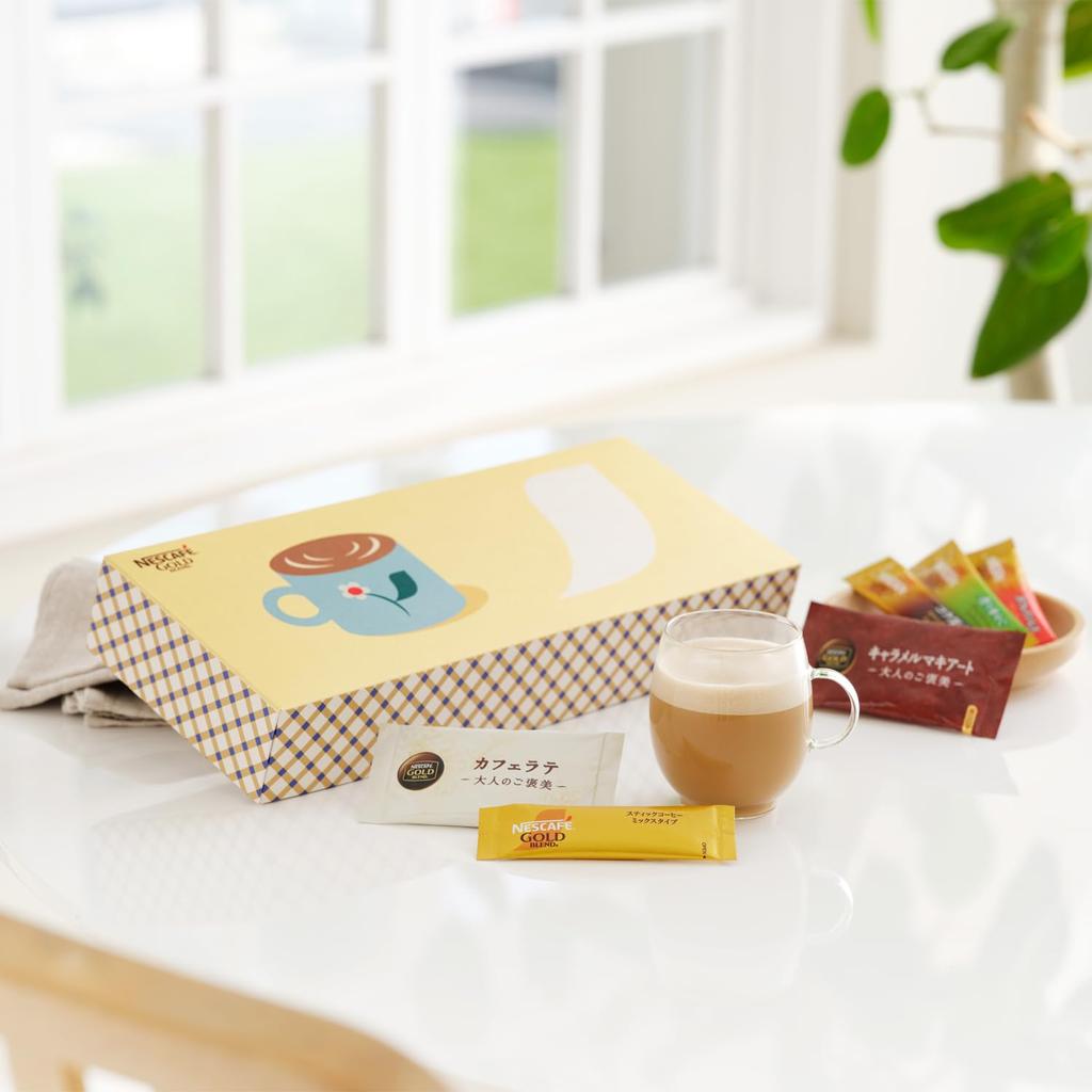 Подарочный набор Nescafe Gold Blend Premium Stick Coffee Petit Reward для N20-CS [Повседневный, Подарок, Сувенир, Подарок на конец года, Поздравление, для себя]