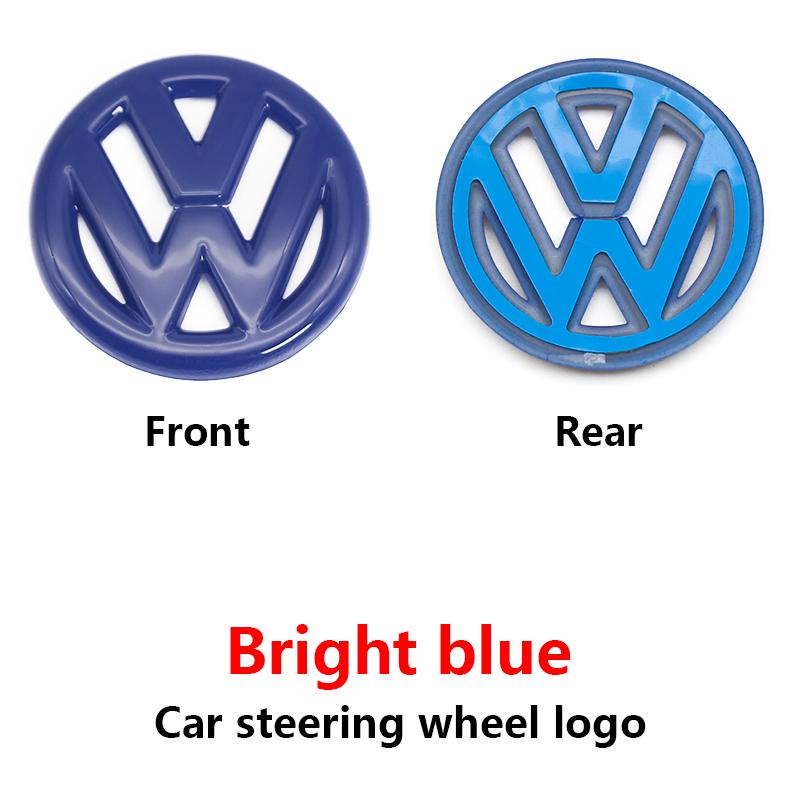ABS Carbon Fiber Pattern Car Logo Steering Wheel Decoration Sticker Accessories For VW R Gti Line Passat Golf 5 6 Polo Scirocco zw0