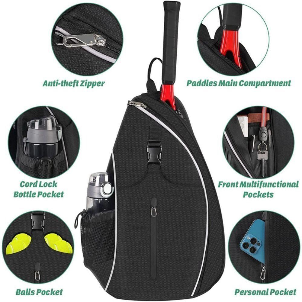Reversible Pickleball Rackets Backpack Large Capacity Badminton Bag Exercise Gym Equipment