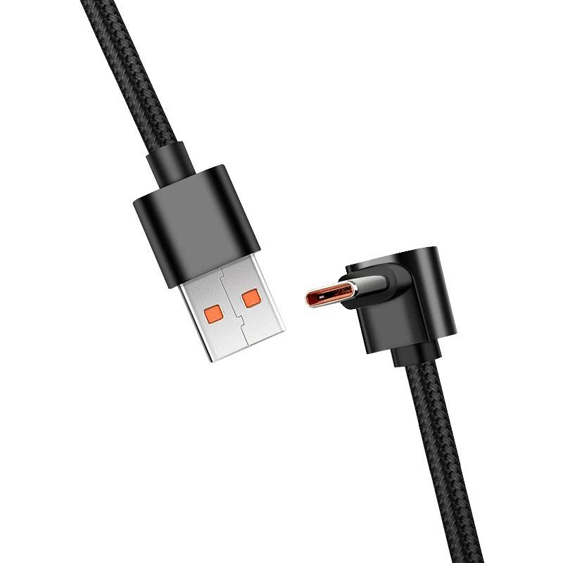 Кабель USB C — USB C 60 Вт, Г-образный под 90 градусов, для быстрой зарядки телефона, Data Cord для iPhone Samsung Xiaomi Huawei Type C, Быстрый провод
