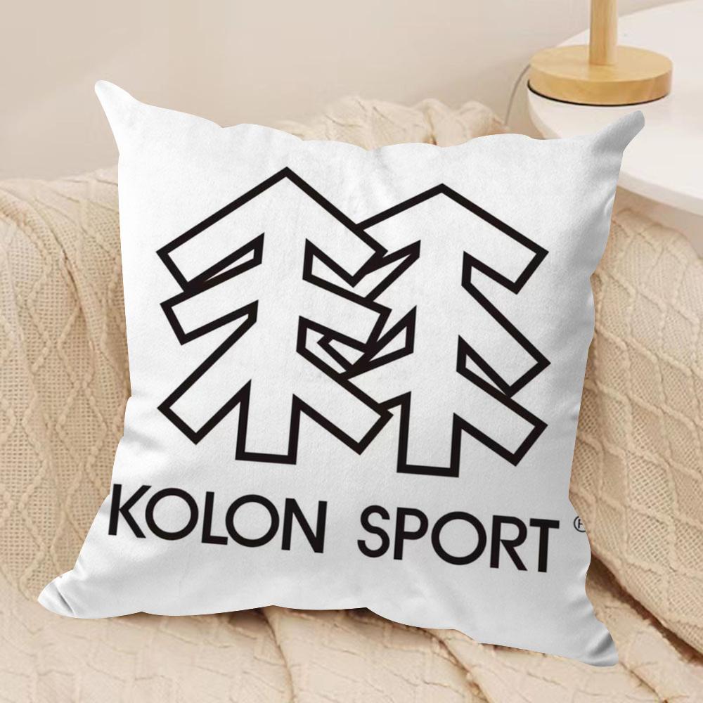Luxury K-KolonS S-SPORT Cushion Cover Soft Plush Fabric Double-Sided Printed Sofa Cushion Cover for All Seasons Home Decor Gift