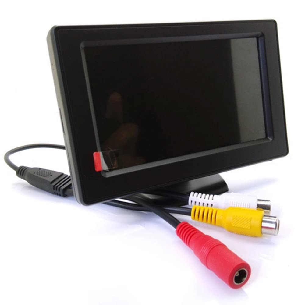 JVBIVDW 4.3 Inch LCD Backview Monitor Car Rear View Camera Reverse Spur System Kit Waterproof Night Vision Reverse Backup