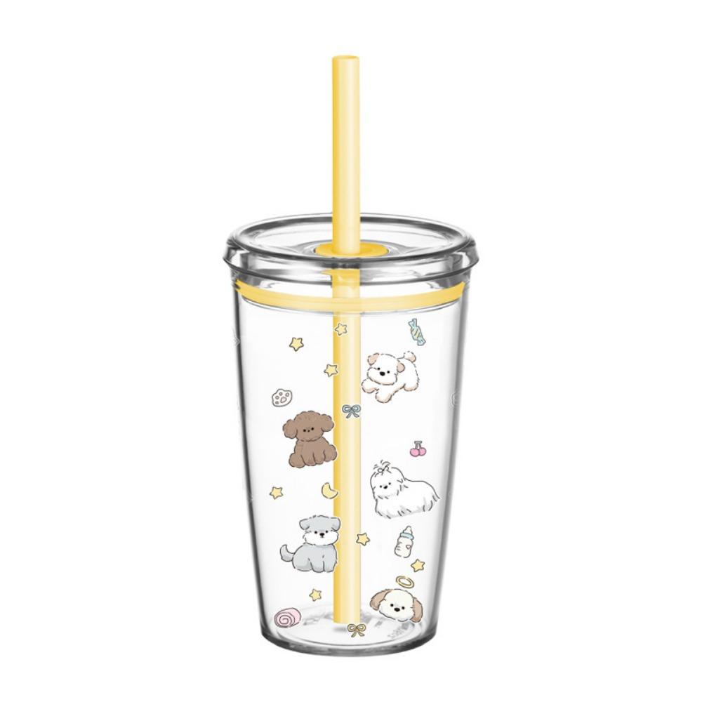 Tritan Water Bottle Transparent Drink Cup Cute Water Cup  Home Office