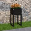 822130 vidaXL Planter Black 40x40x81 Cm Solid Pine Wood