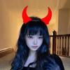 Red LED Light LED Headband Bull Horns Devil Hair Hoop Durable Party Headwear  Cosplay Costume