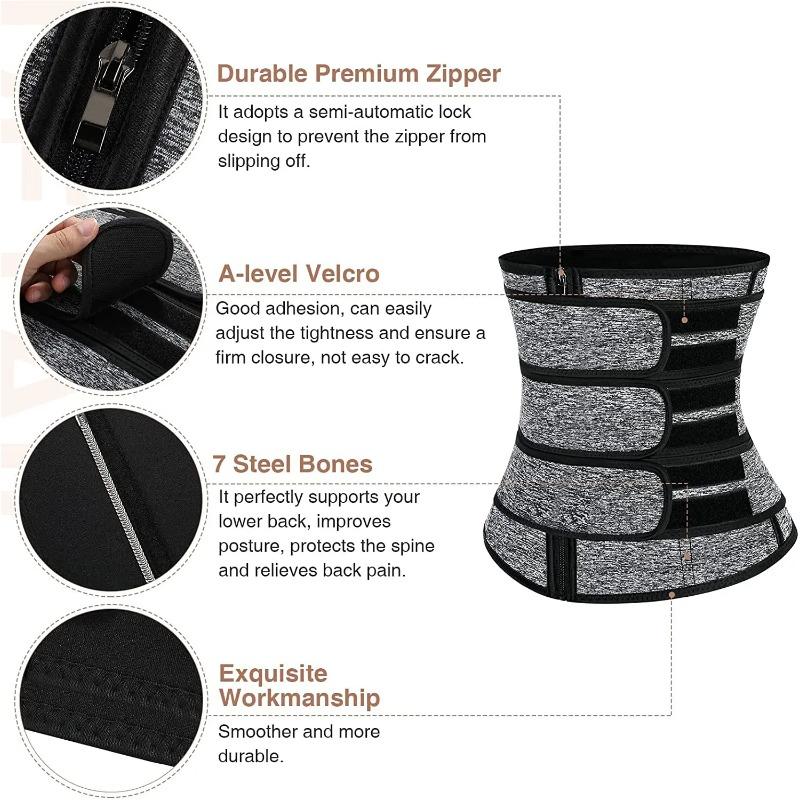 Женский поясной тренажер Cincher с 3 ремнями - пояс для контроля за потоотделением и тренировкой для похудения