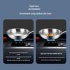 MAXCOOK 30cm 304 Stainless Steel Stir-fry Wok