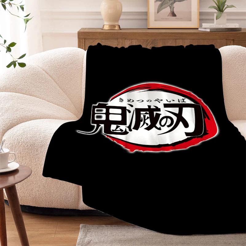 Пледы для дивана на зиму Аниме D-Demons Slayer Теплый на колени Кровать Флис Кемпинг Пушистые Мягкие Пледы Микрофибра Постельное белье Кинг-сайз