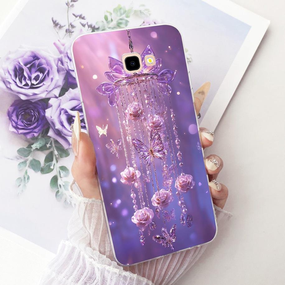 Case For Samsung Galaxy J4+ J4 Core 2018 Cover SM-J410F SM-J415F Clear Cases Fashion Flower Silicone Bumper For Samsung J4 Funda