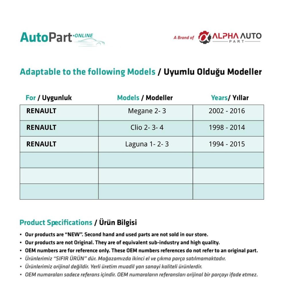 Luggage Rack Strap 2 for Renault Megane, Clio, Laguna