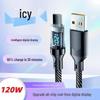 120W High-End Fast Charging Intelligent Type-C Cable for Huawei, Vivo, Xiaomi, OPPO with Digital Display