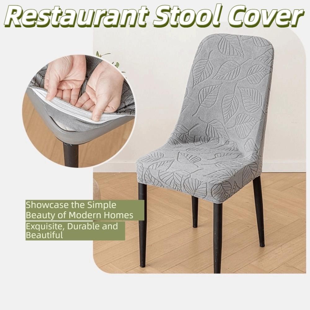 Stretchable Curved Chair Cover Soft Chair Seat Slipcovers Washable Dining Chair Cover Home Decor