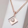 Необычное колье-подвеска цвета розового золота для женщин, блестящие аксессуары из натурального циркона, высококачественные повседневные украшения