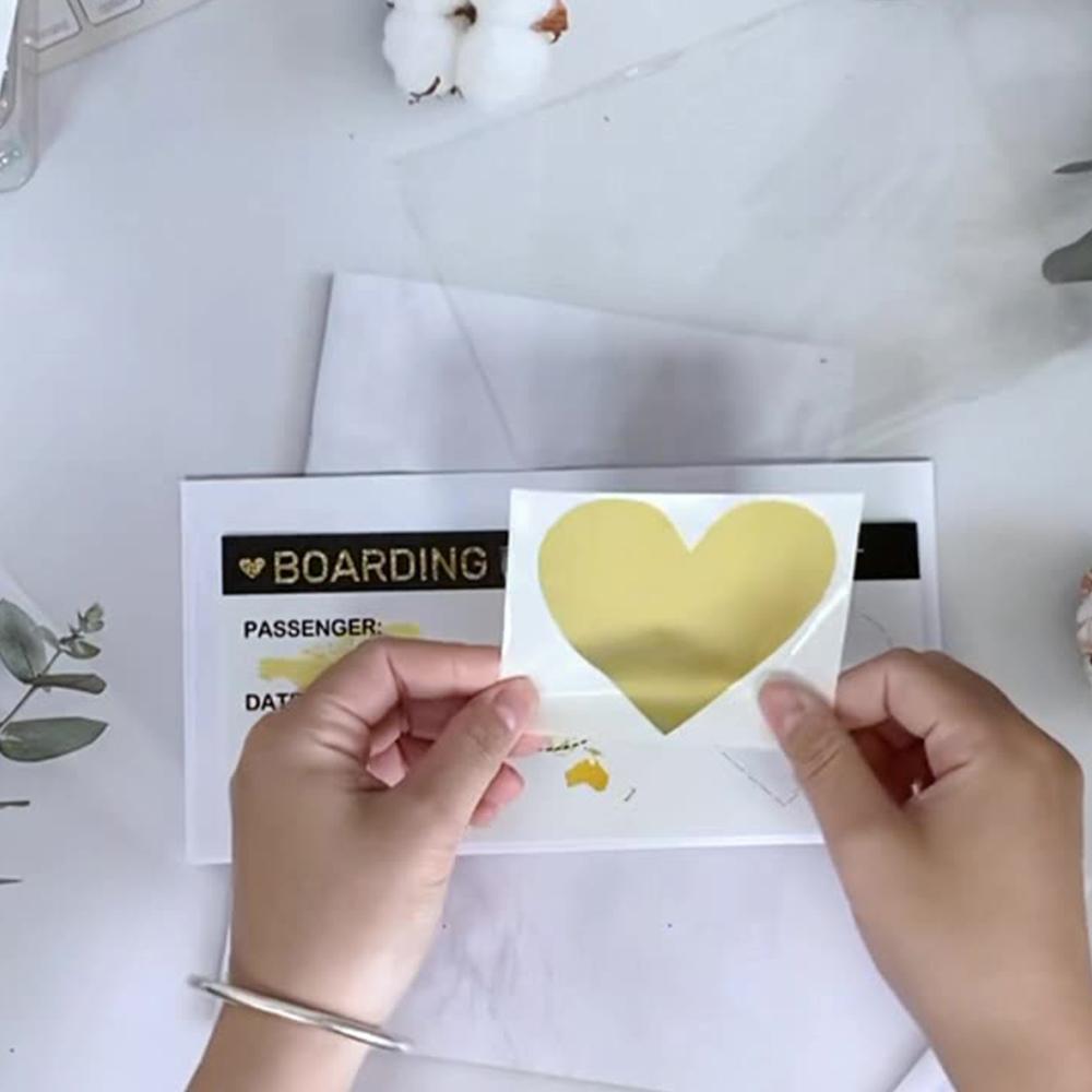 Boarding Pass Scratch Cards DIY Kit - Double Surprise Reveal for Wedding & Birthday, Creative Invitation Game Gift