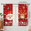 2 шт., 2D печать на плоскости Шторы и оконный декор Милый рождественский олень Санта (2) Полиэстер Легкая установка (без удилища) Номер