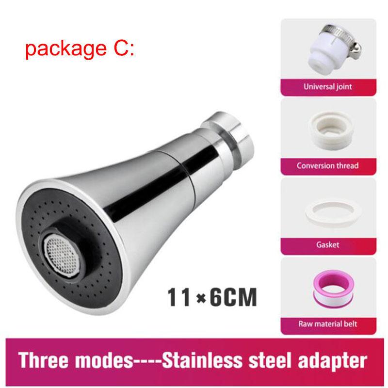 Universal Kitchen Water Nozzle Adapter Faucet Adjustable Pressure 360 Water Hose Rotating Water Tap Head Water Saving Shower B4