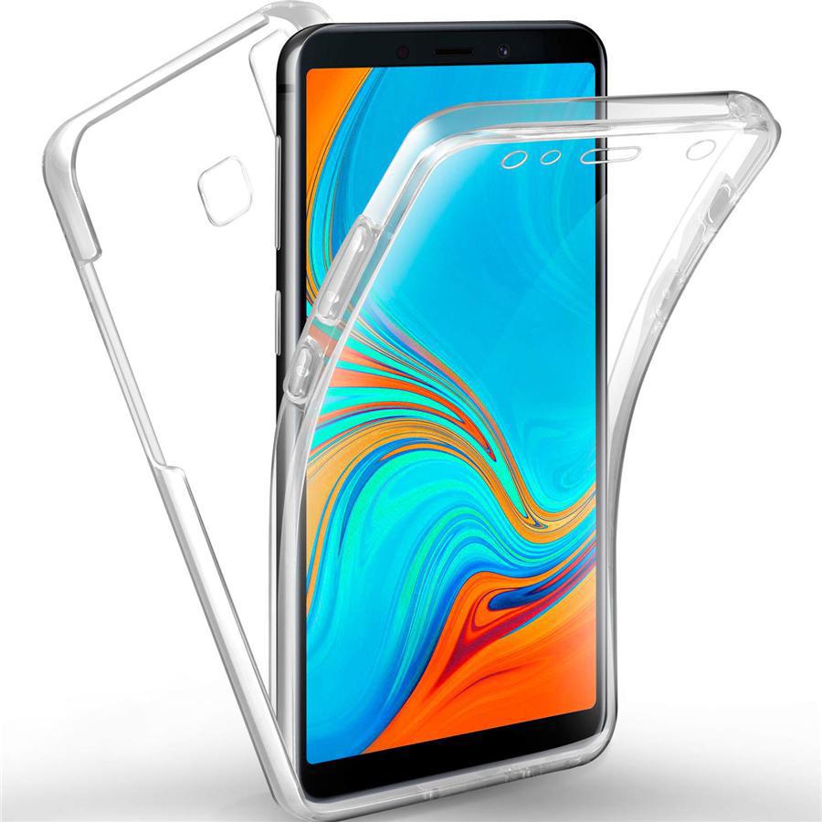 Силиконовый чехол для телефона с полным покрытием на 360° для iPhone Samsung Huawei Honor Xiaomi Redmi OPPO OnePlus с защитой от падения Прозрачный гибридный жесткий чехол для ПК