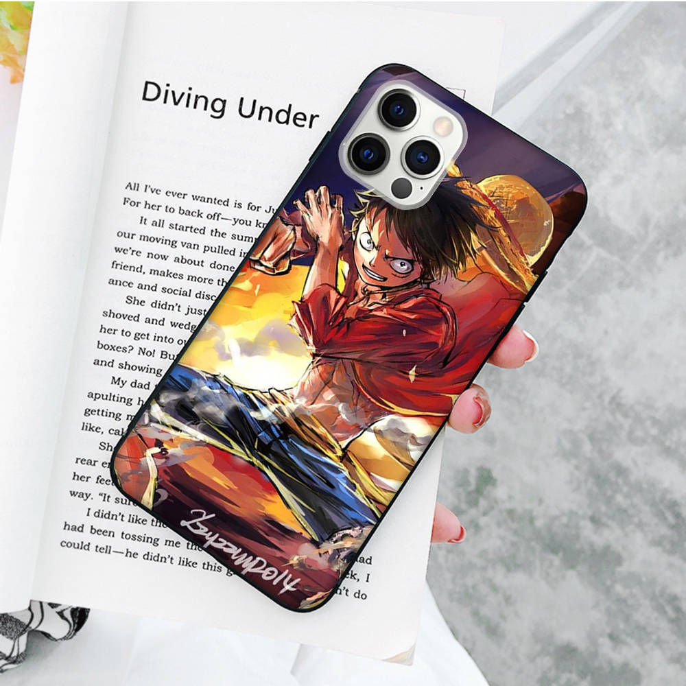 JW72 цельный черный мягкий чехол Luffy для OPPO Reno 8 6 5 4 Pro Plus Find X3 A17 A3 A31 A38 A40 A53 A54 A55 A74 A76 A78 A77 A80 A94 A95 A96 Lite