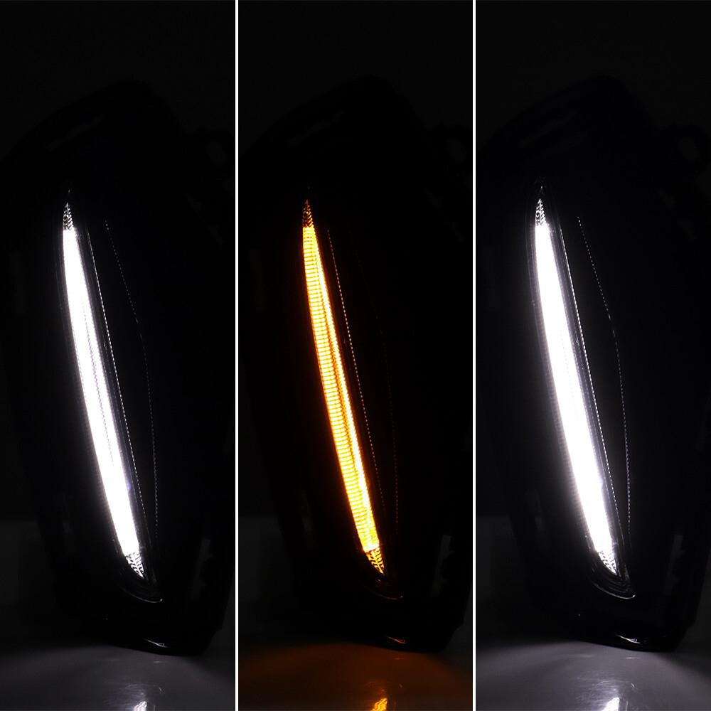 Для Toyota RAV4 2019-2025 светодиодная двухцветная противотуманная фара ДХО сигнальная лампа с указателем поворота