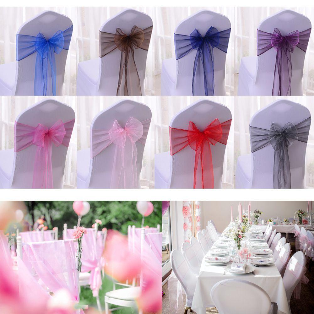 Лента Чехол на Сиденье Завязка Свадебные Принадлежности для Банкета Мероприятия Банкеты Декор Спинки Стула Банты для Стульев Ленты