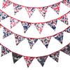 Треугольный флаг Union Jack на холсте: Гирлянда для праздничного украшения и фотофона