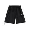 Letter Logo Elastic Waist Mid Rise Sports Five Point Casual Shorts Unisex Shorts Black 677514-01