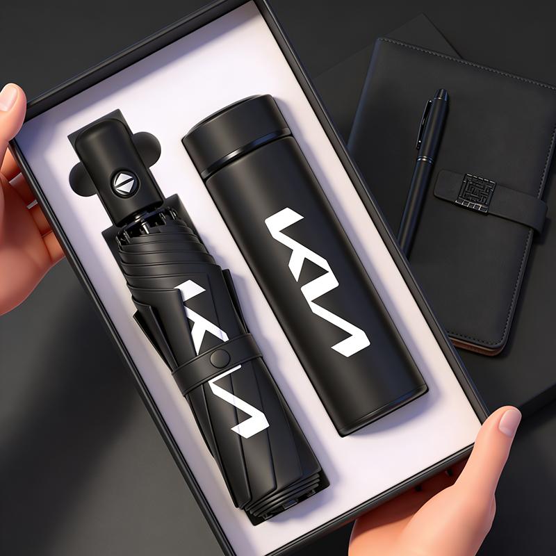 AANK1 Car Stainless Steel Insulated Cup Auto Folding Umbrella For Kia Sportage Seltos Sorento Carnival Rio Borrego Ceed Forte K3 K4 K5