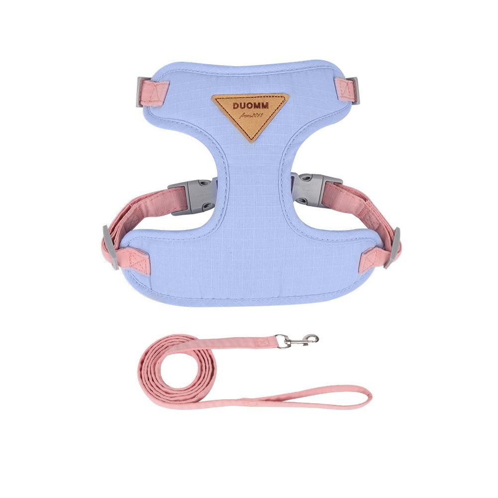 Soft Dog Harness and Leash Set Mesh Dog Harness with Traction Leash Dog Chest Straps  Walking