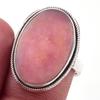 Кольцо из чистого серебра 925 пробы с натуральным розовым опалом, размер 7, b7b43