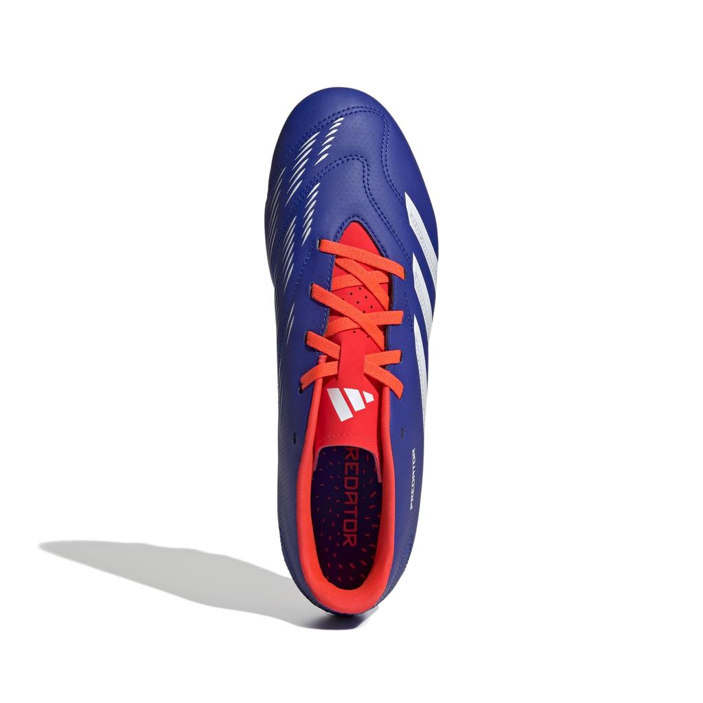 Adidas Predator Club FxG Soccer Unisex Lucid Red Size Cleats, Adult, NIR98, Blue/Footwear White/Solar (IF6344), 26.5cm