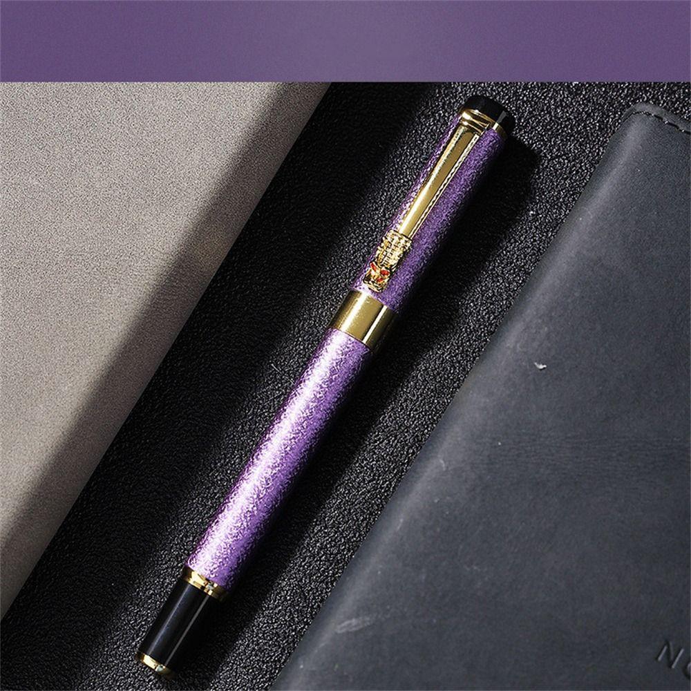 Frosted Black Stationery Luxury Golden Dragon Ink Pen Fountain Pen Writing Pen Business Ink Pen