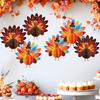 Thanksgiving Turkey Honeycomb Ornament Hanging Paper Turkey Honeycomb Decoration for Thanksgiving Party Favors Dining Table Decor