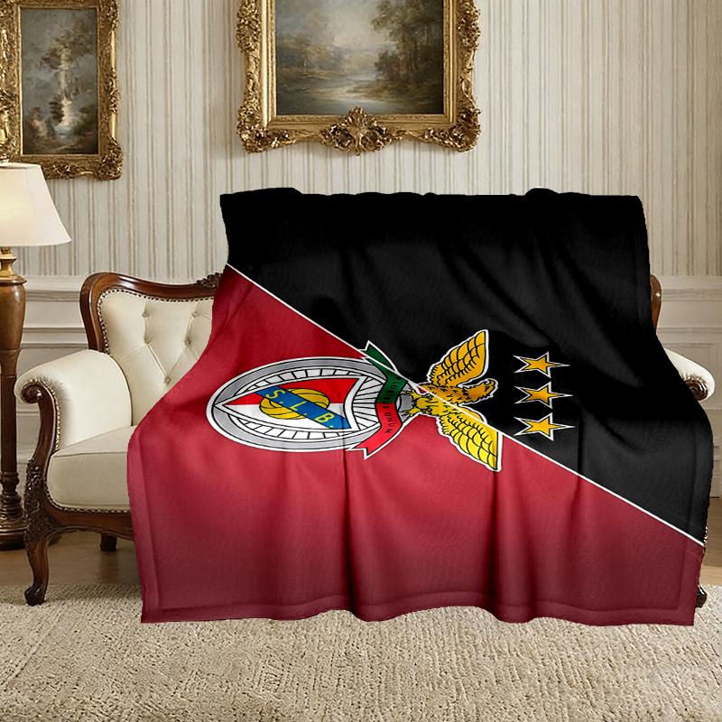 1pc SL Benfica Blanket, Cozy Valentine's Day Blanket, Multi-functional Nap Blanket Available Throughout the Four Seasons