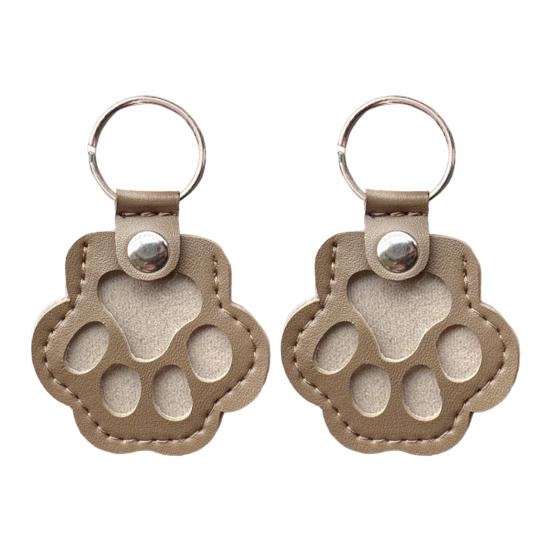 Брелок для питомца из искусственной кожи, памятный брелок в форме лапы, сувенирный брелок, удобный в использовании, мешочек для хранения шерсти питомца, держатель для ключей