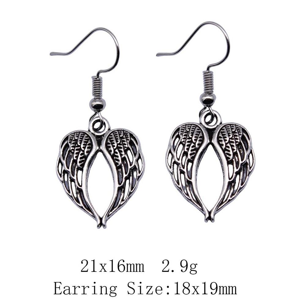 Комплекты сережек на годовщину свадьбы, серьги-подвески и подвески в виде крыльев ангела, женские серьги-сумки для свадьбы