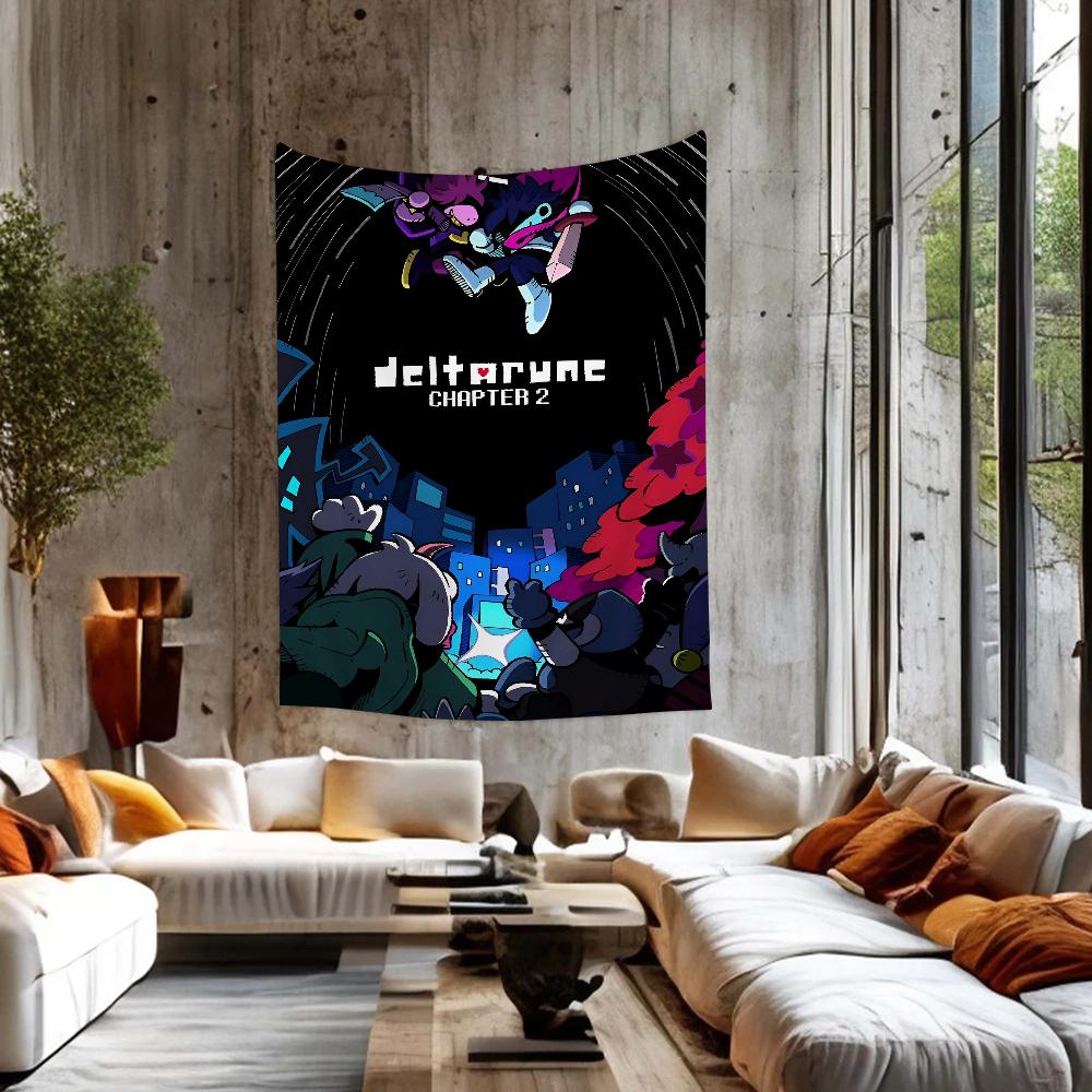 Видеоигра Deltarune Печатный Большой Настенный Гобелен Подвесной Таро Хиппи Настенные Ковры Комнатное Искусство Домашний Декор