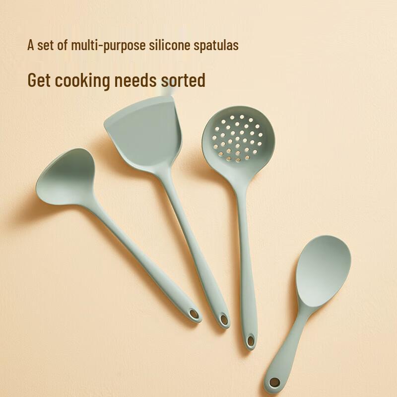 CooKing Emperor Pine Green Silicone Spatula and Spoon Set