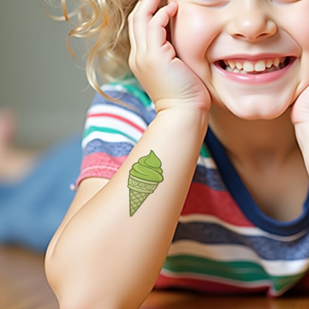 54 шт. Временные татуировки Мультяшные рожки для мороженого Спортивные машины Плюшевые мишки Для рук Девочки Мальчики
