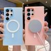 Матовый прозрачный конфетный чехол 2-в-1 с магнитной фиксацией MagSafe для Samsung S25 Edge S24 S23 FE Ultra Plus A17 A07 A56 A36 A26 A16 Мягкая накладка