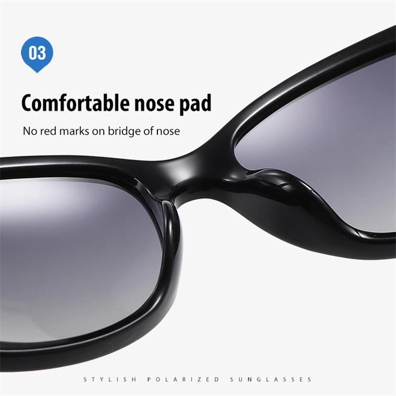 Fashion Polarized Sunglasses Plastic Frame Ladies Sunscreen UV400 Glasses Outdoor Fishing Sun Glasses