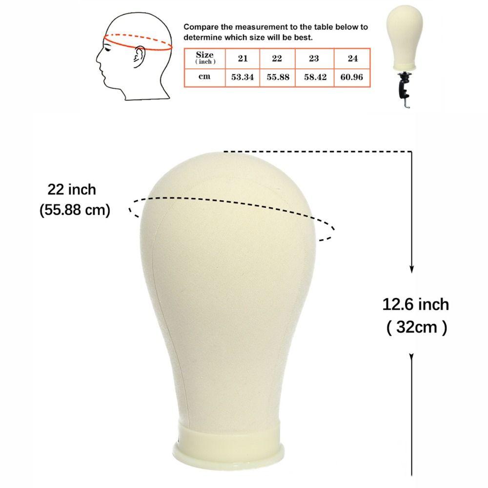 21-25 дюймов Подставка для парика Держатель Холст Манекен Голова для парика для изготовления кружевных париков Голова для парика в салоне