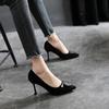 Весна и осень Новые темпераментные туфли на высоком каблуке с острым носком Профессиональная обувь Рабочая обувь для женщин