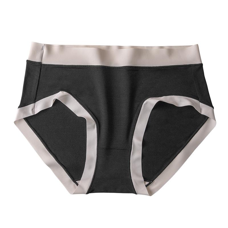 Ladies Spring and Autumn Comfortable Camellia Fragrance Antibacterial File Waist Breathable Briefs